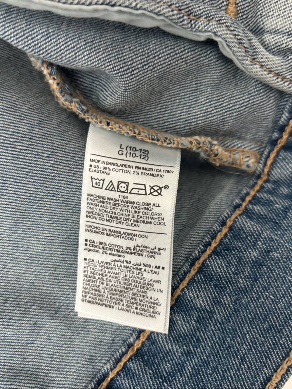 Old Navy Girls Jean Jacket L(10-12) kidcore western boho - Picture 4 of 4